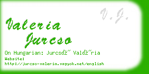 valeria jurcso business card